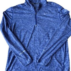 Nike Men's Blue Quarter-Zip Jacket